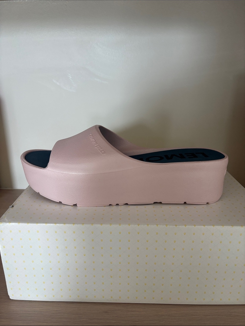 Women's Pink Platform Slide Sandal